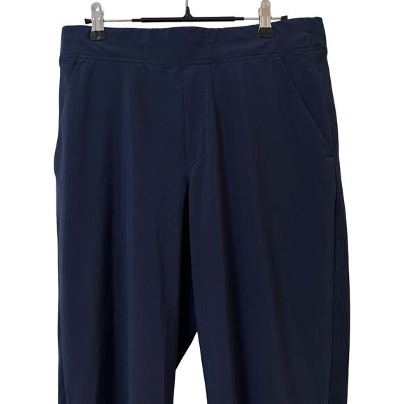 Athleta Womens Brooklyn Ankle Pants Size 12 Navy Pockets Gym Athleisure - Picture 3 of 8